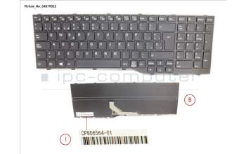 Fujitsu CP806564-XX KEYBOARD BLACK SPAIN WIN10