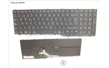 Fujitsu CP806595-XX KEYBOARD BLACK W/ BL SPAIN