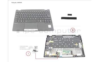 Fujitsu CP806888-XX UPPER ASSY INCL. KB SPAIN W/PV(TBT)4G