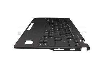 CP822314-01211121604 teclado incl. topcase original Fujitsu US (Inglés) negro/negro con retroiluminacion