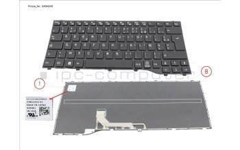 Fujitsu CP822453-XX KEYBOARD BLACK NORMAL FRANCE (NEW_FN)