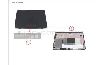 Fujitsu CP823821-XX LCD BACK COVER W/ SIM ICON