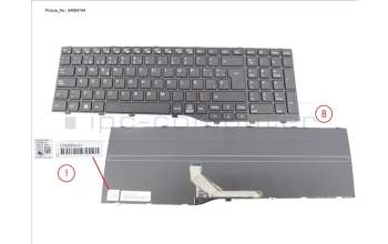 Fujitsu CP842234-XX KEYBOARD BLACK SPAIN WIN11 (NEW_FN)