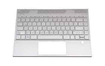 CT:BHXYE00M2FBN0X teclado incl. topcase original HP DE (alemán) plateado/negro
