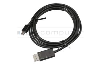 Cable de datos-/carga Mini-DisplayPort negro 2,00m para Lenovo ThinkPad T450 (20BV/20BU/20DJ)