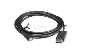 Cable de datos-/carga Mini-DisplayPort negro 2,00m para Lenovo ThinkPad T460 (20FN/20FM)