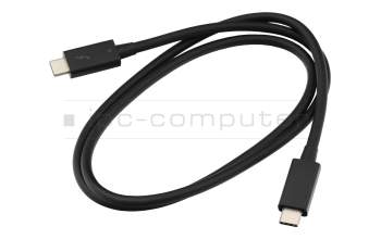Cable de datos-/carga Thunderbolt negro 0,80m para LG Gram 17 Ultra (17Z95P)