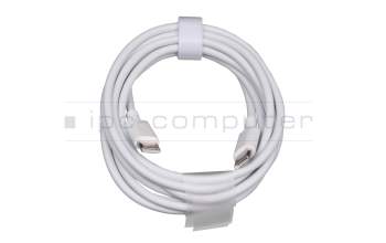 Cable de datos-/carga USB-C blanco 1,80m (USB 2.0 Type C to C; 20V 3.3A) para Huawei Matebook D 15 (2020)