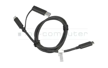 Cable de datos-/carga USB-C negro 1,00m para Lenovo 300w Yoga Gen 4 (82VM/82VN)