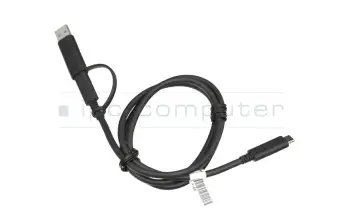 Cable de datos-/carga USB-C negro 1,00m para Lenovo 300w Yoga Gen 4 (82VM/82VN)