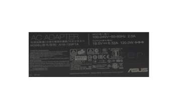Cargador 120 vatios redondeado para Sager Notebook NP5796 Model M570TU