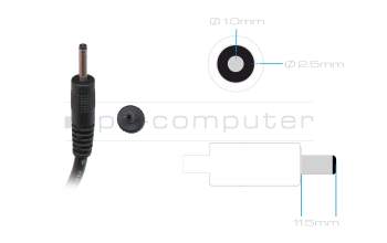 Cargador 24 vatios EU wallplug pequeño original para Lenovo Smart Tab M10 (TB-X306FA)