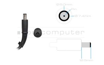 Cargador 280 vatios delgado cable incluido para Exone go Workstation 1735 (93608) (MS-1782)