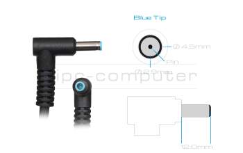 Cargador 65 vatios normal con adaptador original para HP Pavilion dm1-4000