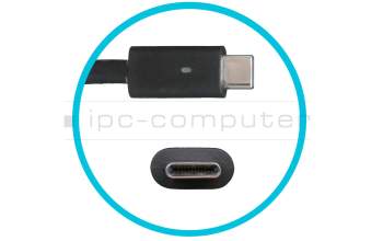 Cargador USB-C 90 vatios redondeado (+USB-A Port 10W) original para Dell Latitude 12 2in1 (5285)