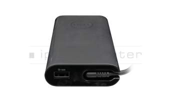 Cargador USB-C 90 vatios redondeado (+USB-A Port 10W) original para Dell Latitude 13 2in1 (5330)