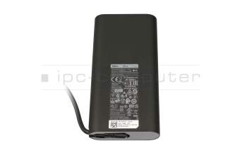Cargador USB-C 90 vatios redondeado original para Dell Latitude 12 2in1 (5285)