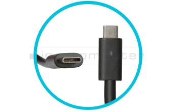 Cargador USB-C 90 vatios redondeado original para Dell Latitude 12 2in1 (5285)