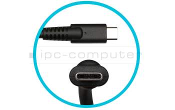 Cargador USB-C 90 vatios redondeado original para MSI Prestige 14 A11SCXT (MS-14C4)