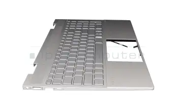DJM20A11S001013 teclado incl. topcase original HP DE (alemán) plateado/plateado con retroiluminacion (DSC Grafik)