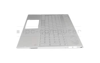 DZC54G7BTATP00 teclado incl. topcase original HP DE (alemán) plateado/plateado con retroiluminacion (gráficos UMA)