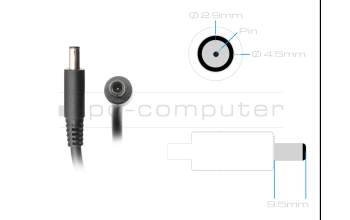 Dell 16 DC16256 original cargador 65 vatios