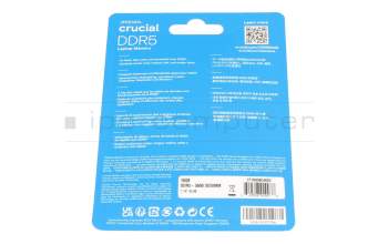 Dell Precision 16 (7680) memoria 32GB DDR5-RAM CAMM (Dell) (PC5-5600) Kit adaptador CAMM Crucial 5600Mhz 32GB