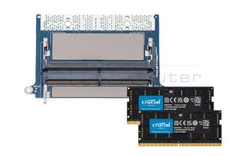 Dell Precision 17 (7770) memoria 64GB DDR5-RAM CAMM (Dell) (PC5-5600) CAMM Adapter Kit Crucial 5600Mhz 64GB