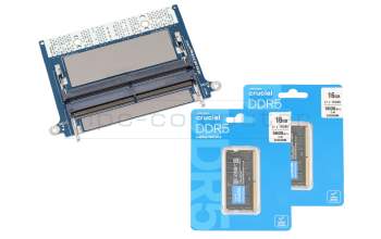 Dell Precision 17 (7780) memoria 32GB DDR5-RAM CAMM (Dell) (PC5-5600) Kit adaptador CAMM Crucial 5600Mhz 32GB