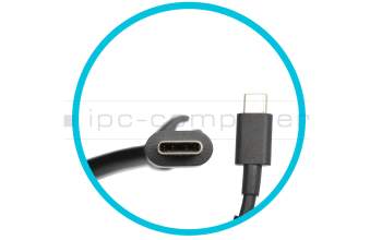 Dell XPS 16 DA16260 original GaN-cargador USB-C 100 vatios redondeado