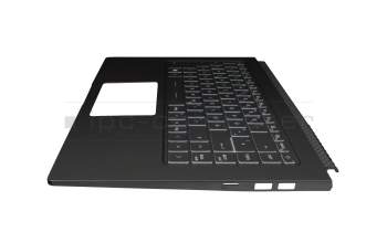 E2MJ6S30114A89211 teclado incl. topcase original MSI DE (alemán) negro/negro con retroiluminacion
