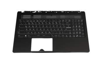 E2P-6K1C218-Y31 teclado incl. topcase original MSI DE (alemán) negro/negro con retroiluminacion