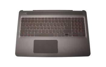 EAG3500206A teclado incl. topcase original HP DE (alemán) gris/canaso con retroiluminacion