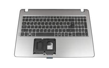 EAZAB003010 teclado incl. topcase original Acer CH (suiza) negro/plateado