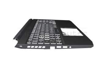 EC3AT000100 teclado incl. topcase original Acer DE (alemán) negro/blanco/negro con retroiluminacion