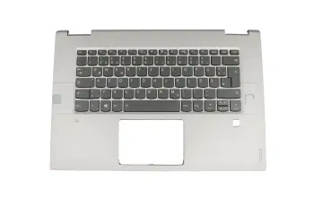 ET1YU000300 teclado incl. topcase original Lenovo gris/plateado con retroiluminacion