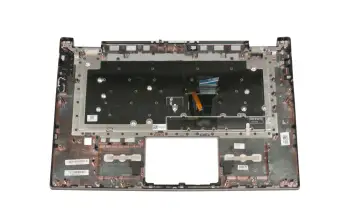 ET1YU000300 teclado incl. topcase original Lenovo gris/plateado con retroiluminacion