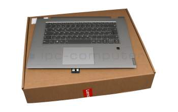 ET2G9000200 teclado incl. topcase original Lenovo DE (alemán) gris/plateado con retroiluminacion