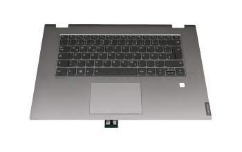 ET2G9000200 teclado incl. topcase original Lenovo DE (alemán) gris/plateado con retroiluminacion