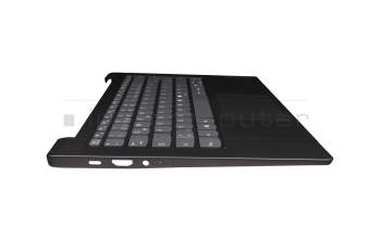 ET2UZ000200 teclado incl. topcase original Lenovo DE (alemán) gris/canaso