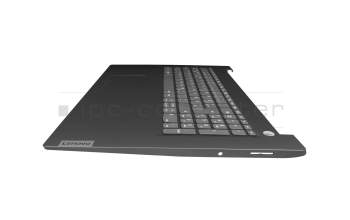 FA1JX0004X0 teclado incl. topcase original Lenovo DE (alemán) gris/negro