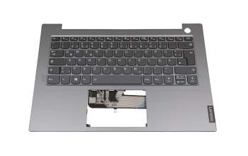 FAIJV0006X0 teclado incl. topcase original Lenovo DE (alemán) gris/plateado