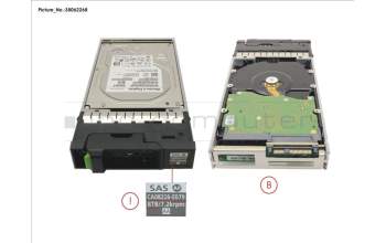 Fujitsu DX S3/S4 SED NLSAS 8TB 7.2 3.5\" X1 para Fujitsu Eternus DX8900 S4