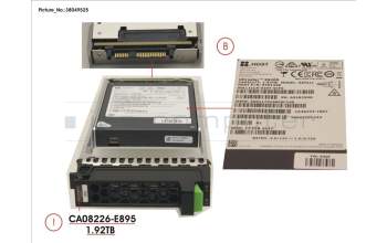 Fujitsu DX MLC SSD SAS 2.5\' 1.92TB 12G para Fujitsu Eternus DX8900 S4