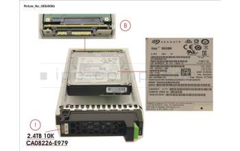 Fujitsu DX S3/S4 HD DRIVE 2.5\' 2.4TB 10K para Fujitsu Eternus DX8900 S4