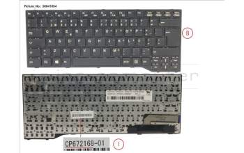 Fujitsu FUJ:CP672168-XX KEYBOARD BLACK W/O TS PORTUGAL