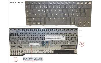 Fujitsu FUJ:CP672198-XX KEYBOARD BLACK W/ TS PORTUGAL