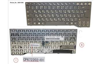 Fujitsu FUJ:CP672202-XX KEYBOARD BLACK W/ TS RUSSIA/US