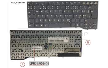 Fujitsu FUJ:CP672204-XX KEYBOARD BLACK W/ TS NORDIC/EST