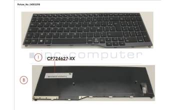 Fujitsu FUJ:CP724627-XX KEYBOARD 10KEY BLACK W/O TS FRANCE